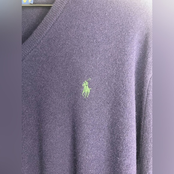 Polo Ralph Lauren Mens 100% Merino Wool Vneck Sweater 2XB - Picture 3 of 8